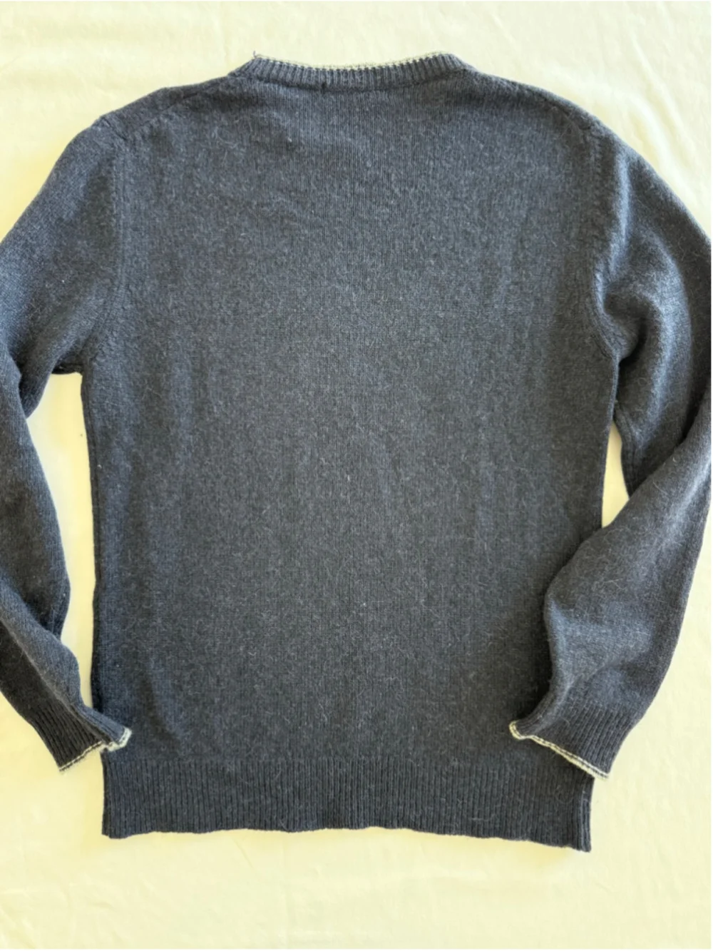 Men's Daniele Fiesoli Crewneck Sweater Navy Grey Size M